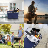 ThermaTrip Vouwmand | Geïsoleerde Picknickmand met Aluminiumfolie & Draaghandvat | 3-voudig opvouwbaar | Voor Uitjes, Park, Winkelen & Reizen