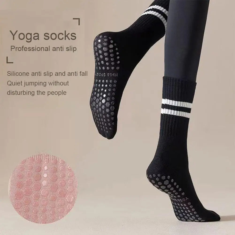 Antislip Mid-Tube Sportsokken voor Fitness en Yoga - GripFit