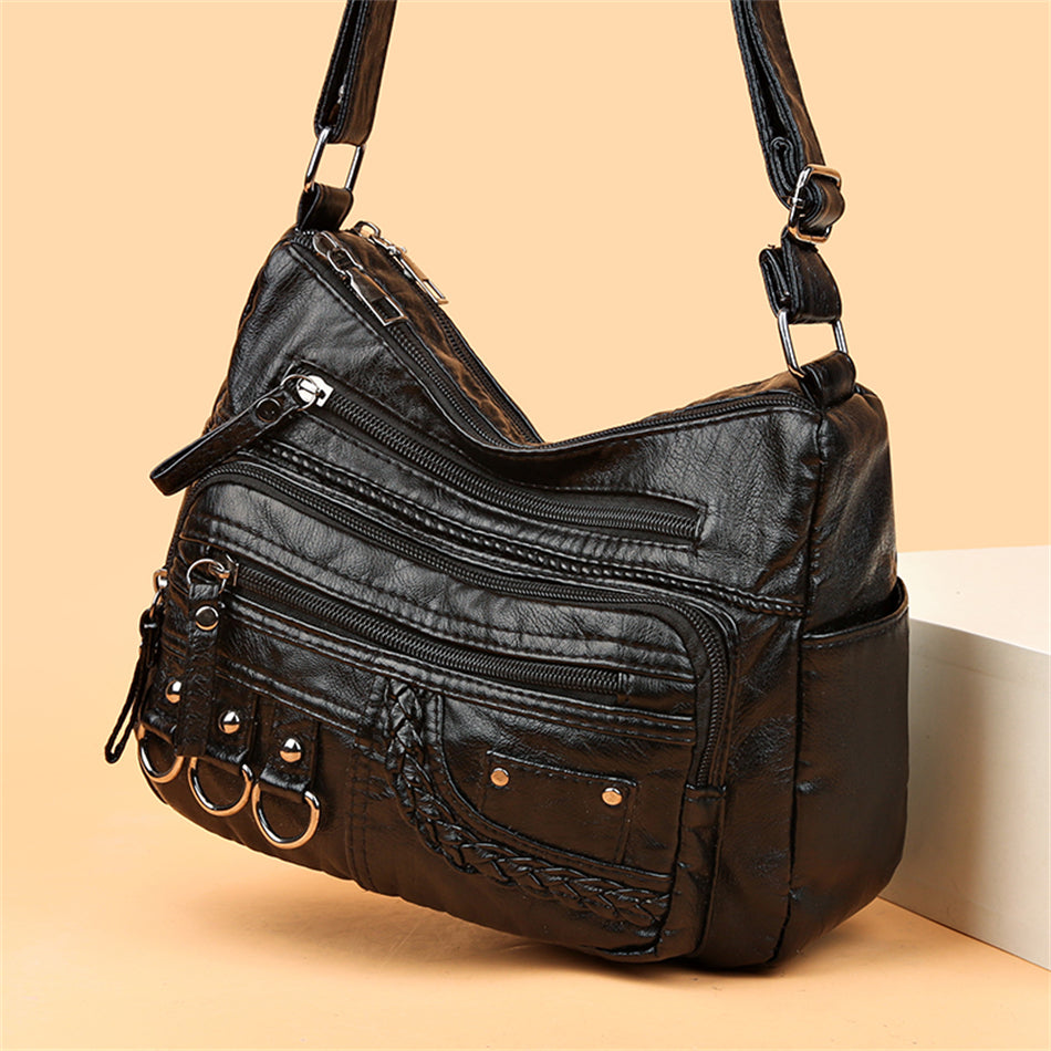 Vintage Leren Dameshandtas – Isabella