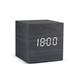 Houten LED-wekkerradio met temperatuurweergave, digitale tijdweergave en minimalistisch ontwerp – Perfect voor slaapkamer en kantoor