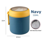 ThermoMea Thermobehälter RVS | 530 ml / 710 ml | Geïsoleerde Soep- & Lunchbeker | Lekvrij & Duurzaam