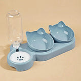 Kattenvoer- en Waterbak met Oorontwerp - Comfortabele en Speelse Eetervaring