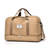 Raumio TravelFlex Lichte Reisetas met Ruitpatroon | Grote Sport- & Weekendtas met Schoenenvak & Vochtvak | Handbagagegeschikt & Opvouwbaar