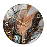 Stijlvolle Wandklok met Marmerstructuur – MarbleTime