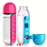 VitaBottle - Draagbare waterfles met ingebouwde pillendoos.