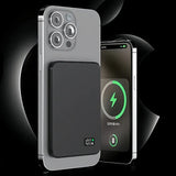 Ultradun extern batterij | snelle magnetische draadloze oplader met LED-scherm voor iPhone & Samsung