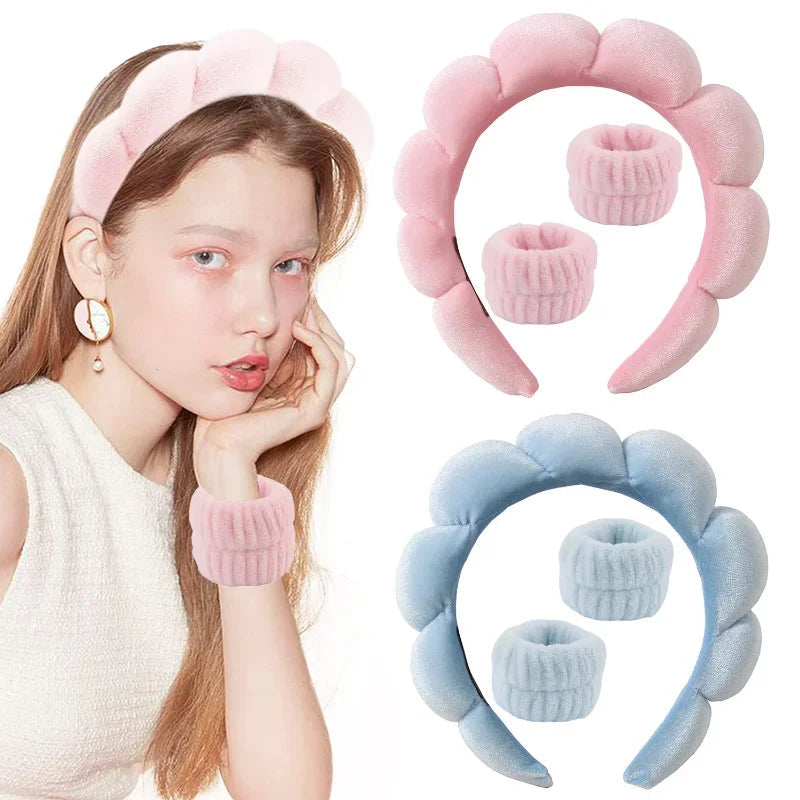 Plüsch Spa Hoofdband & Polsband Set - Fluffiea