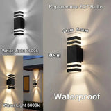 LumiBloc LED Buitenwandlamp | Up & Down Effect | E27 Fitting | IP65 Waterdicht | Modern Design voor Tuin & Balkon