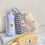 Kawaii geborduurde etui met kersenprint | Pennenzak | Japanse opbergcase voor schoolbenodigdheden
