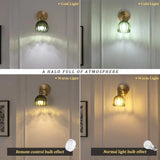 Retro wandlamp in de vorm van een tulp – wandlamp met glazen kap en gouden afwerking