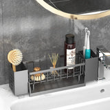 Ordinaqua Afwasbak Organizer Rek | Zelfafwaterend | Houder voor Spons, Zeep & Doek | Uittrekbaar & Hygiënisch | ABS-Kunststof