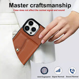 Lederen schoudertas met draagtas en lanyard voor de iPhone