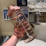 2L Motiverende Waterfles met Tijdmarkeringen – HydroMotivator