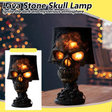 Gotische Tafel lamp SkullFire | Halloween schedel decoratie | LED Ambient Light | 20 x 11 x 11 cm