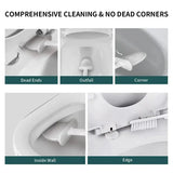 Toilettenborstel HygieBrush DuoClean | 2-in-1 Siliconen WC-borstelset met wandhouder | Antibacterieel & ruimtebesparend