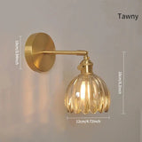 Retro wandlamp in de vorm van een tulp – wandlamp met glazen kap en gouden afwerking