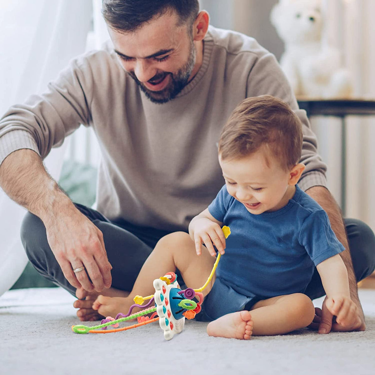 Juno Sensorisch UFO Speelgoed – Trek & Ontdek Activiteitsspeelgoed voor Baby's