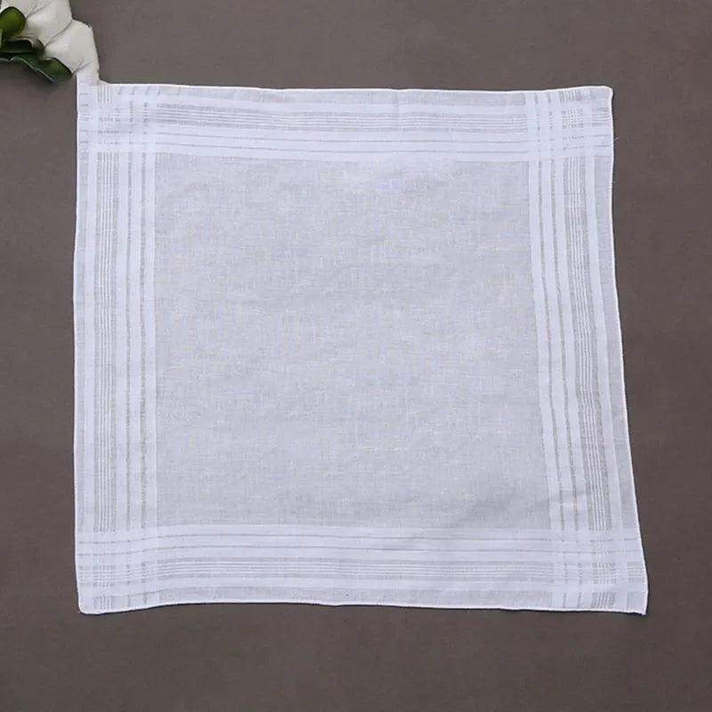 3Pcs Mannen Vrouwen 100% Katoen Zakdoeken