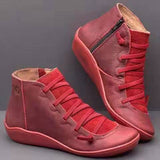 leer - Dameslaarzen Comfortschoenen