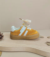 Sneaker met Veters - TinyStride Unisex, Geel/Roze/Groen, Maat 0-3 Jaar