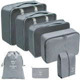 PackWunder Reisorganizerset 7/8/9/10-delig | Vouwbare koffer-organizer | Voor kleding, schoenen & accessoires