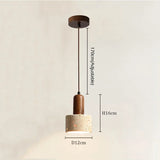 Hanglamp van natuurlijk steen en hout – moderne plafondlamp voor de keuken of eetkamer