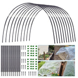 Plantura FlexGrow Tuinboogset van glasvezel | DIY Planten tunnel voor verhoogde bedden & vroege teelt | Roestvrij & Herbruikbaar | Inclusief verbindingsstukken