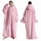 CozyHaven XXL Kapuzendecke | Zachte Sherpa Draagbare Deken met Mouwen & Zak | 140 cm | Unisex Winter Knuffeldeken