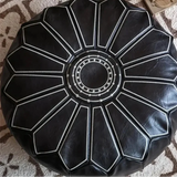 Luxe Leren Poef – Comfort en Design