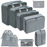 PackWunder Reisorganizerset 7/8/9/10-delig | Vouwbare koffer-organizer | Voor kleding, schoenen & accessoires