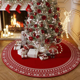 CosyLuxe | Kerstboom Tapijt | Rond & Antislip | 40–120 cm | Wasbare Flanellen Ondergrond voor Boom, Woonkamer & Decoratie