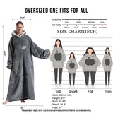 CozyHaven XXL Kapuzendecke | Zachte Sherpa Draagbare Deken met Mouwen & Zak | 140 cm | Unisex Winter Knuffeldeken