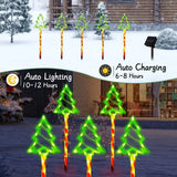 Set van 5 Zonne-Energie Kerstboomlichten - Vrolijke Buitenverlichting voor de Feestdagen