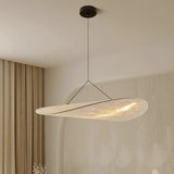 Designers lamp hangend Japandi in de vorm van een langwerpig paneel – moderne elegantie