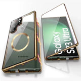 Metall Aluminiumlegering 360 Hoes met Veiligheidsvergrendeling voor Samsung Galaxy S24-S23 Serie