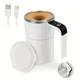 Zelfroerende Mok met LCD & USB | Automatische Beker voor Koffie en Meer | RoerMeester