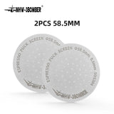 MHW-3BOMBER 51/53/58.5mm Espresso Puck Scherm Dubbelwandig Metaal Koffie Herbruikbaar Filter