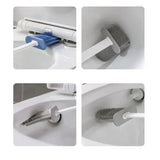 Toilettenborstel HygieBrush DuoClean | 2-in-1 Siliconen WC-borstelset met wandhouder | Antibacterieel & ruimtebesparend