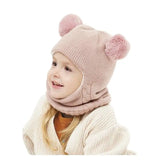 Teddy Gebreide Kinder Muts – Warme Bescherming met Speelse Oortjes
