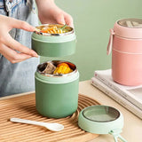 ThermoMea Thermobehälter RVS | 530 ml / 710 ml | Geïsoleerde Soep- & Lunchbeker | Lekvrij & Duurzaam