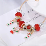 FROSTLET – Feestelijke Suikerriet Charm Armband met Verstelbare Zilveren Ketting