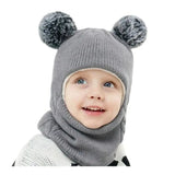 Teddy Gebreide Kinder Muts – Warme Bescherming met Speelse Oortjes