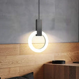 Moderne LED hanglamp gouden ring