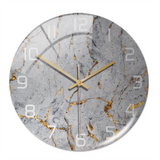 Stijlvolle Wandklok met Marmerstructuur – MarbleTime