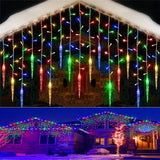 LED IJspegels Lichtjesketting | 8 Modi | Winter-Festoon Gordijn | Kerst- & Nieuwjaarsdecoratie 2025 | EU-Stekker