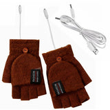 ThermoLoom USB Verwarmde Handschoenen | 3 Warmtestanden | Zacht Breimateriaal | Unisex One Size