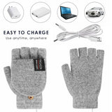 ThermoLoom USB Verwarmde Handschoenen | 3 Warmtestanden | Zacht Breimateriaal | Unisex One Size