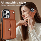 Lederen schoudertas met draagtas en lanyard voor de iPhone