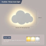 LED Cloud Wandlamp – 3-Kleuren-Dimming Moderne Wandverlichting voor Slaapkamer, Woonkamer en Babykamer Decor