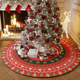 CosyLuxe | Kerstboom Tapijt | Rond & Antislip | 40–120 cm | Wasbare Flanellen Ondergrond voor Boom, Woonkamer & Decoratie